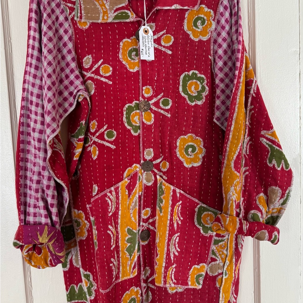 New Kantha colourful Floral Patchwork Jacket